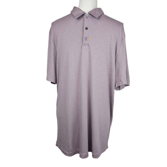 THEORY Men's Size XL Purple Polo 3 Button Pullover Short Sleeve Shirt - Picture 1 of 8
